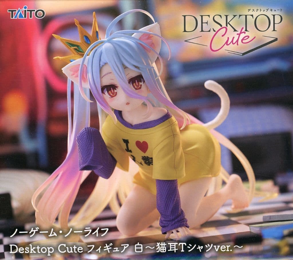 ノーゲーム・ノーライフ Desktop Cute フィギュア 白～猫耳Tシャツver.～