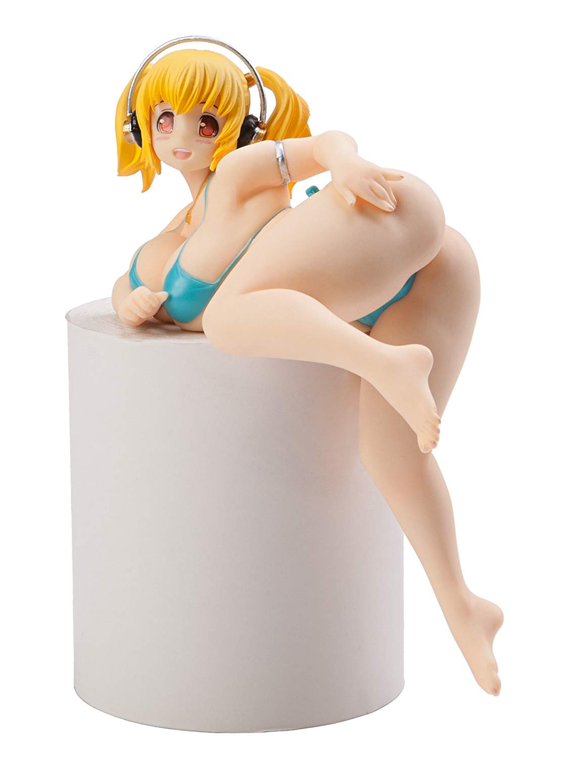 すーぱーぽちゃ子 ぽちゃ子のぬーどるストッパーフィギュア 水色の水着