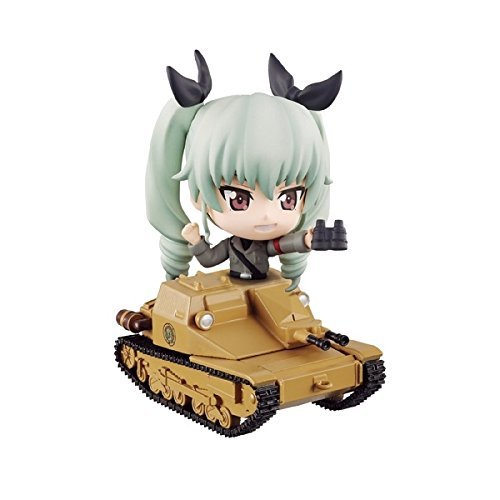 一番くじプレミアム ガールズ&パンツァー 劇場版～戦車道は乙女のたしなみです！：D賞 アンツィオ高校 アンチョビ ちびきゅんキャラ&戦車セット