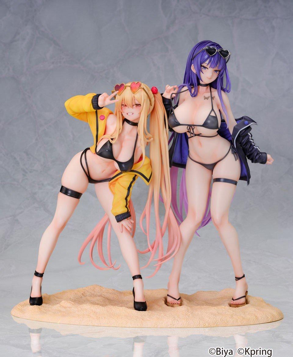 ユナ&サユリ 専用台座付き2体セット Illustration by Biya & K Pring