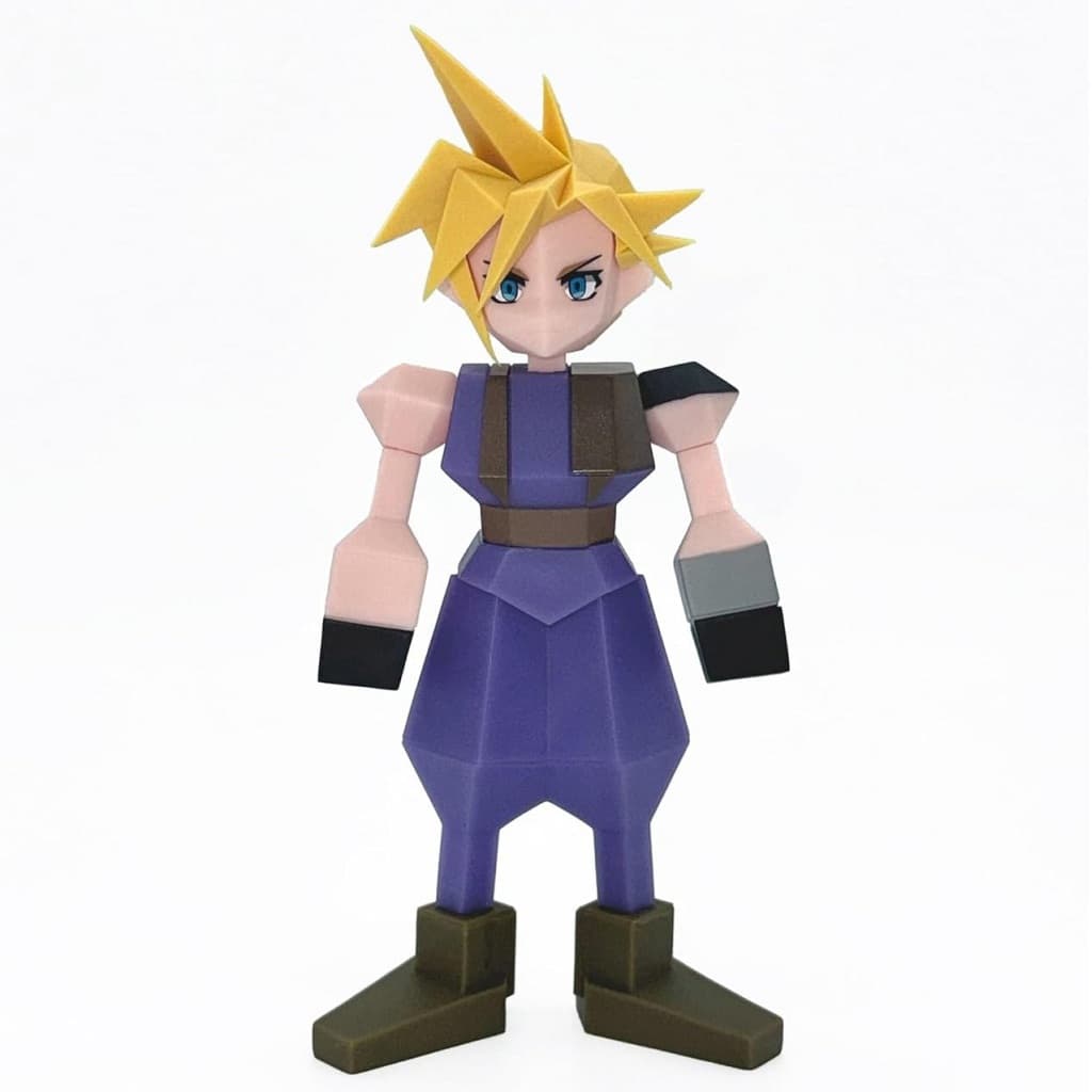 FINAL FANTASYVII ポリゴンソフビ クラウド・ストライフ